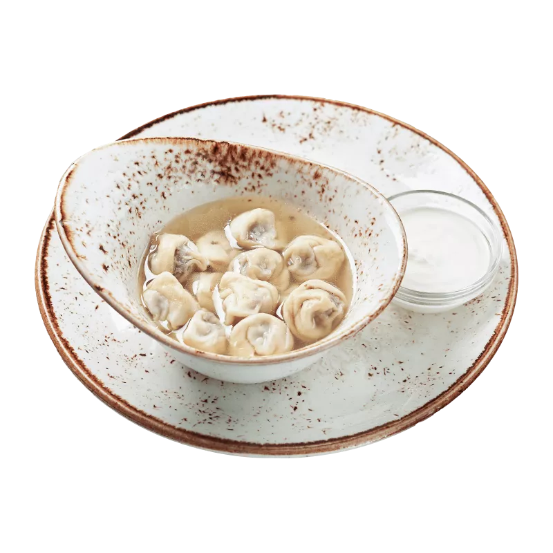 Мини пельмешки со сметаной 