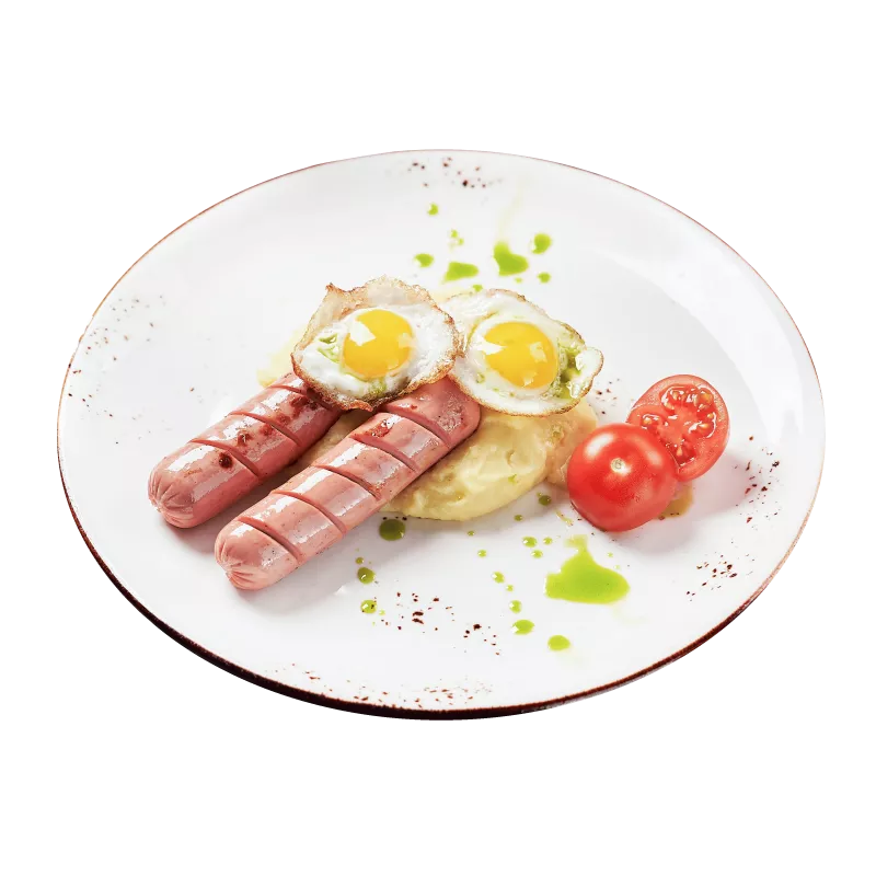 Пюре с сосисками 